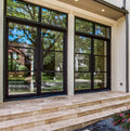 Powder Coated Double Glazed Iron French Entry Door & Windows And Doors