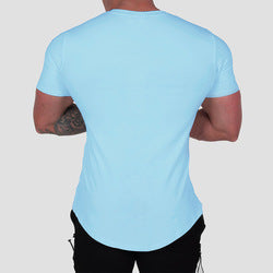 Elastic custom logo Short Sleeve mens t shirt  Training  Fitted Workout  Fitness Mens Slim Fit Sport  oversize  Gym Shirt