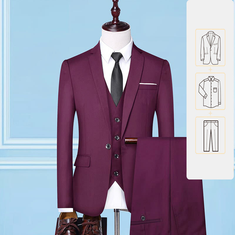Hot-selling men suit pants Leisure Business prom suits Men's Outfit Three Pieces suit set for men
