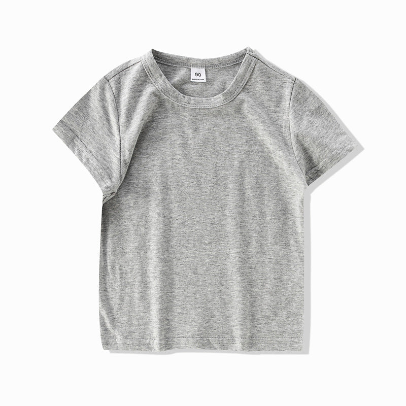 Multiple Colour Kids T shirts Plain O-Neck Tee Shirt Children Unisex Girl's and Boy's T-shirts
