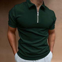 Wholesales Slim Fit Golf Polo Shirts With Zipper Polo Shirts Custom Logo Printed Men Polo Shirts
