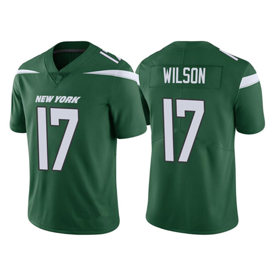 Wholesale 32 Teams Stitched American Football Jerseys New York 8 Aaron Rodgers 1 Ahmad Gardner 2 Wilson 12 Namath