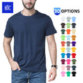 HIC Custom 170G 100% Cotton Printing Logo Tee Shirts Blank Embroidery Unisex Anti-wrin Base Layer Fitness T Shirts