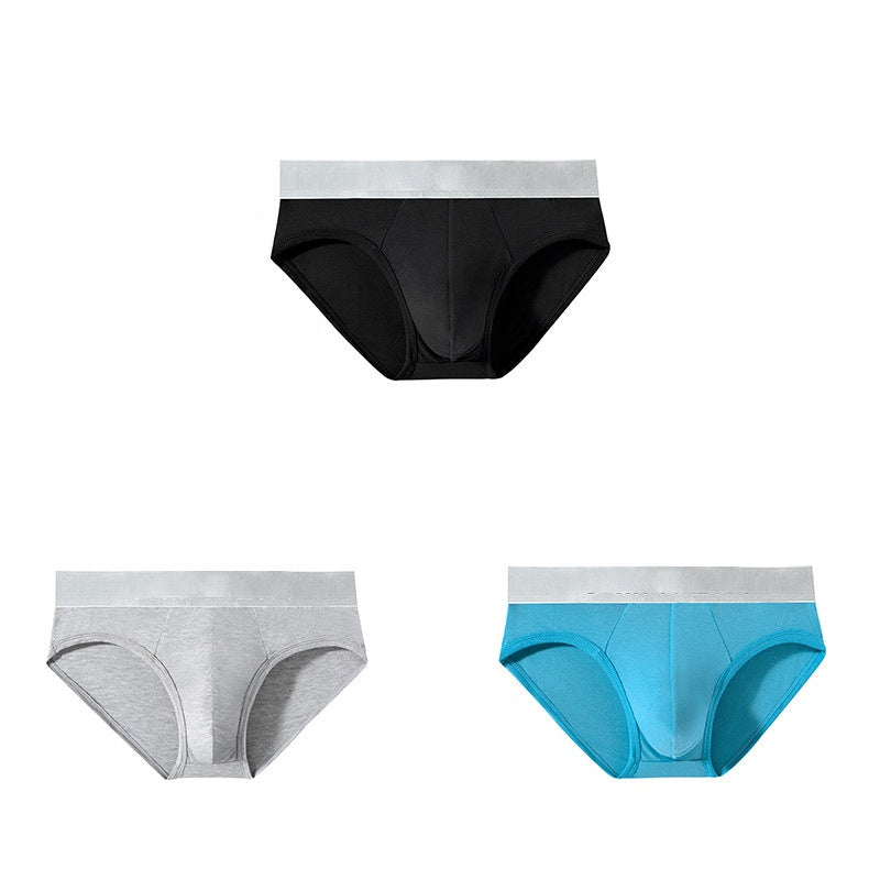 Customized men's briefs elastic polyester milk silk sexy men's briefs low waist large underwear