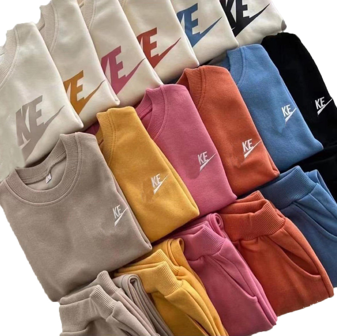 Spring Autumn Brand New Children Sports Suit Boys and Girls Large Size Loose Sweatshirts Tops Pants 3pcs Set Kids Casual Outwear