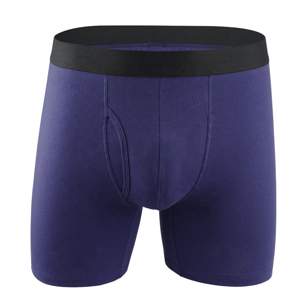 High quality mens Classic solid Cotton stretch Briefs boxers shorts Open Fly Pouch Men's underwear