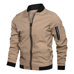 Amazon men's coat Spring and autumn  version of the trend loose fat fall leisure baseball jackets mens spring clothes