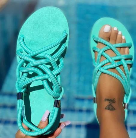 rope sandals shoes women 2021 new arrivals hemp rope sandals for women