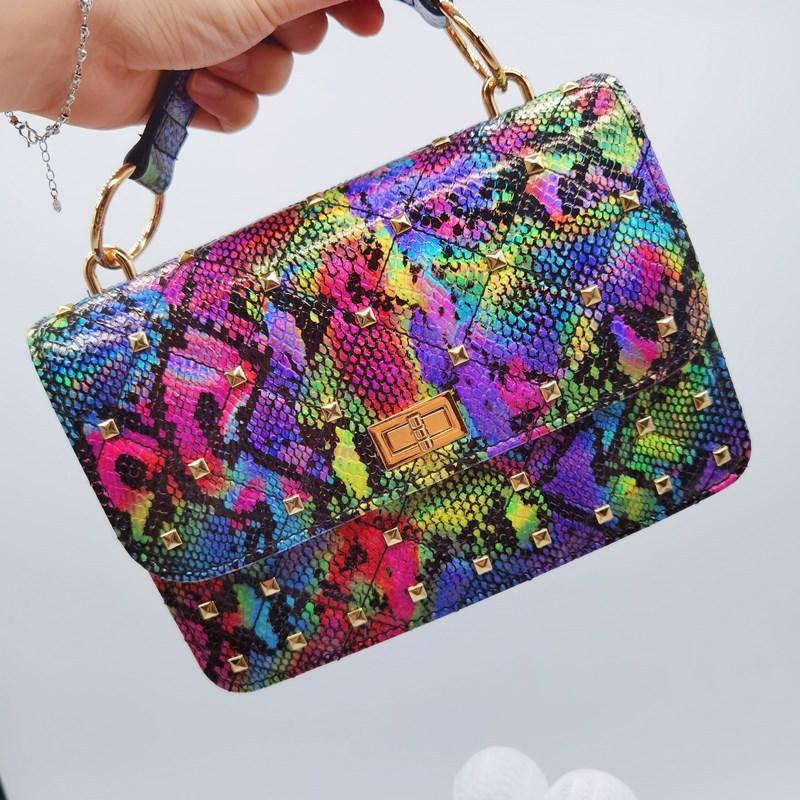 2021 designer women snakeskin jelly chain ladies kids big handbag backpack purse and shoe slide slipper sandals matching bag set