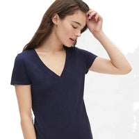 Womens T Shirts  Blank Plain cotton T Shirt For Custom Printing Short Sleeve V Neck shirt