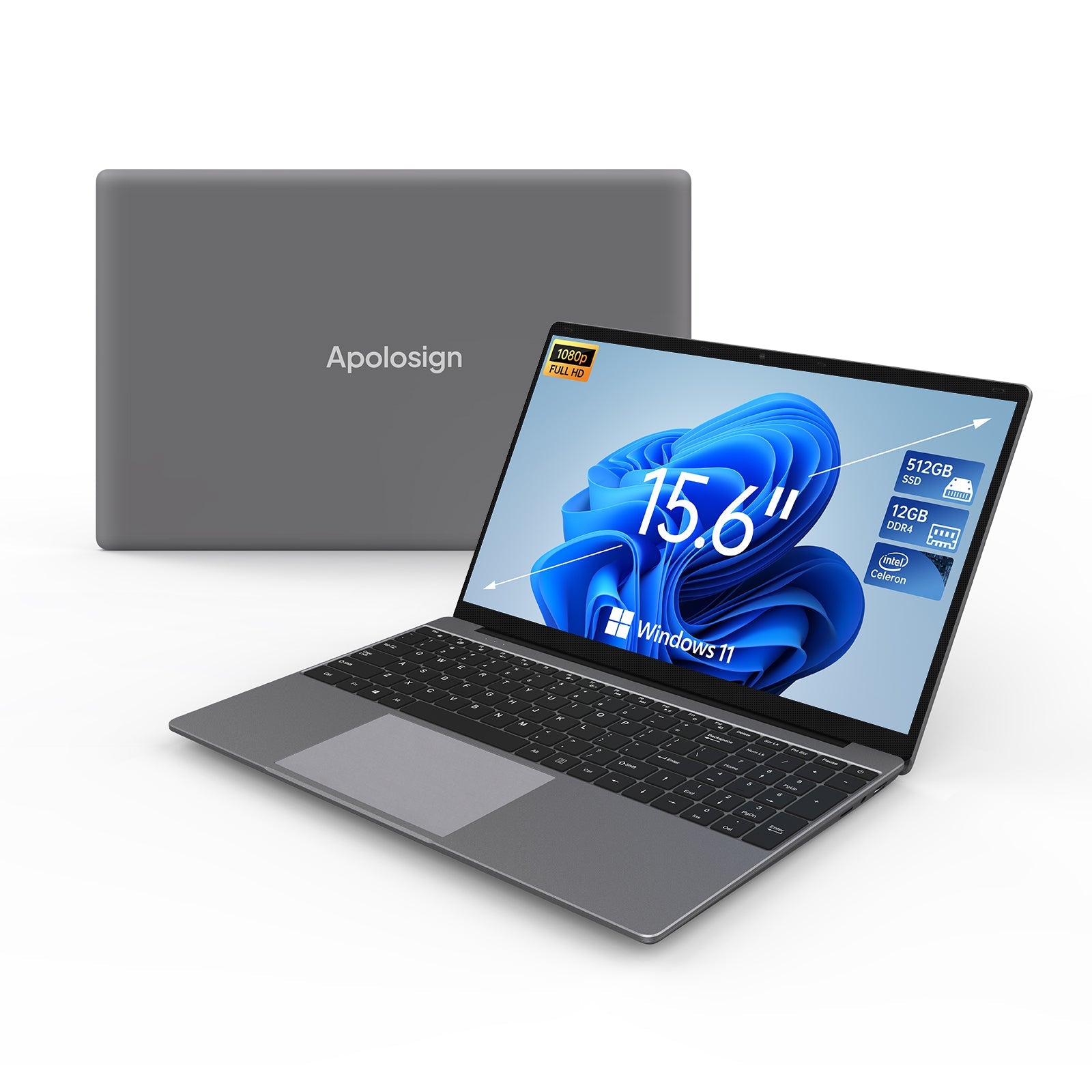Manufacturer Laptop Win11 with Key computers 15.6 inch Quad Core N5095 computer 12GB 512GB OEM mini notebook PC