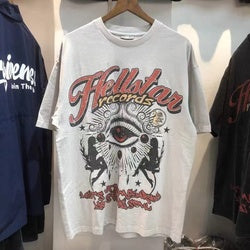 Hot Hellstar men T shirt abstract body print oversized retro washed mens T shirt hip hop cotton men's T-shirts
