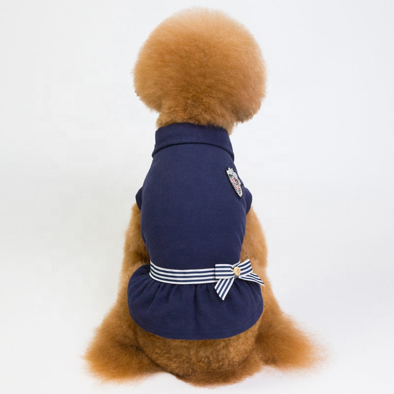 hot sales new style spring summer sailor dog dress wholesale