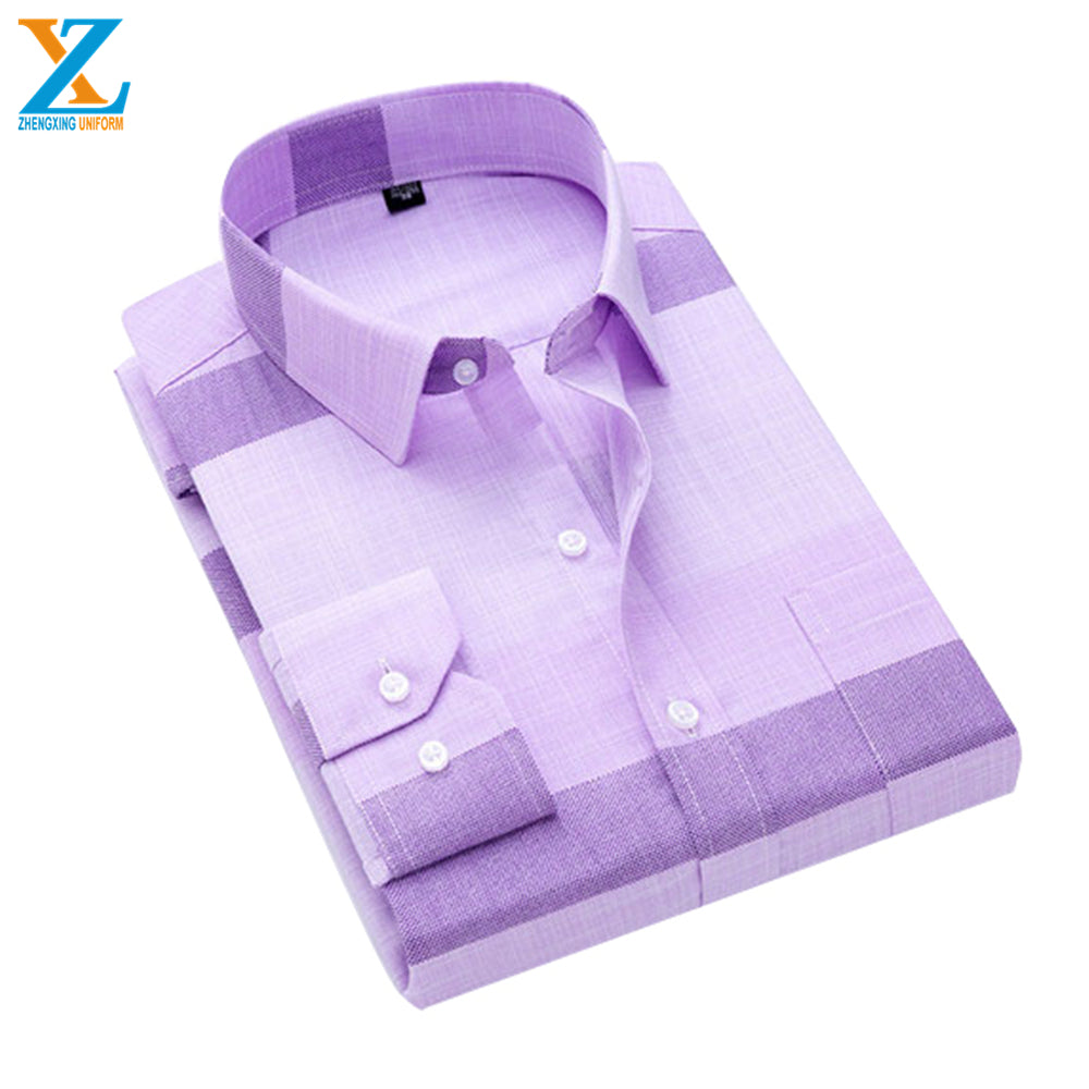 Shirts Mens Men Cotton Sleeve Formal Long Slim For 2021 Fit Dress Casual Man Collar T Design Printed With High Size Shirt