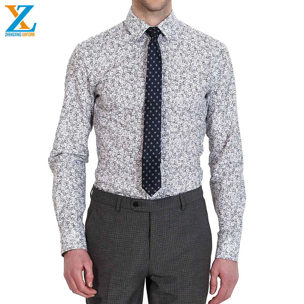 OEM 100% cotton long sleeve classic men formal dress shirt for business