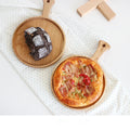 Wood Serving Plate Pizza Plate for Restaurants Round Wooden Minimalist Customized Restaurant Dinnerware Wood Dishes Engraving