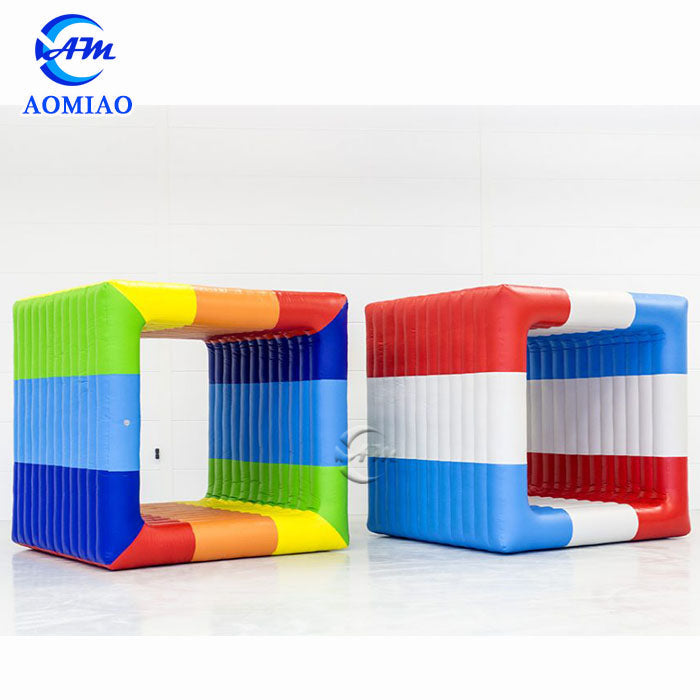 2019 inflatable interactive adult game Flip it team building square rolling sports game