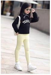 Wholesale Hot Sale Fashion Side Pants Cute Accessory Soft Comfortable Cotton Knits Girls Kids Leggings