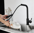 Hot Sell Modern Commercial Matte Black Brushed Single Handle Deck Mount Pull Down Out Sprayer Stainless Steel Kitchen Faucets