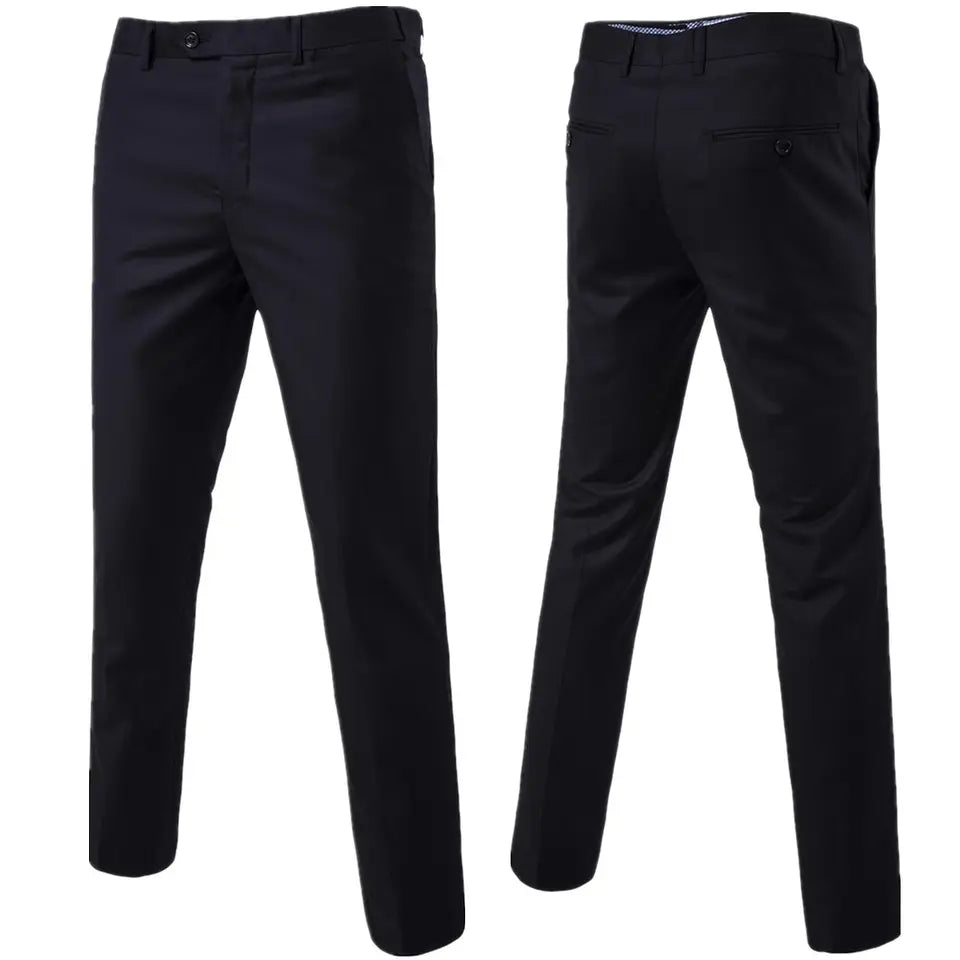 High Quality Men Pants Comfortable Breathable Cotton Casual Thin Business Wedding Suit Trousers For Men