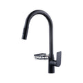 Modern style minimalist single hole Copper Household Pull Out Sink Faucet with shelf
