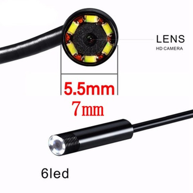 1m 2m 5m wire mini endoscope camera 5 5mm lens for android type c usb borescopes waterproof led lighting inspection camera