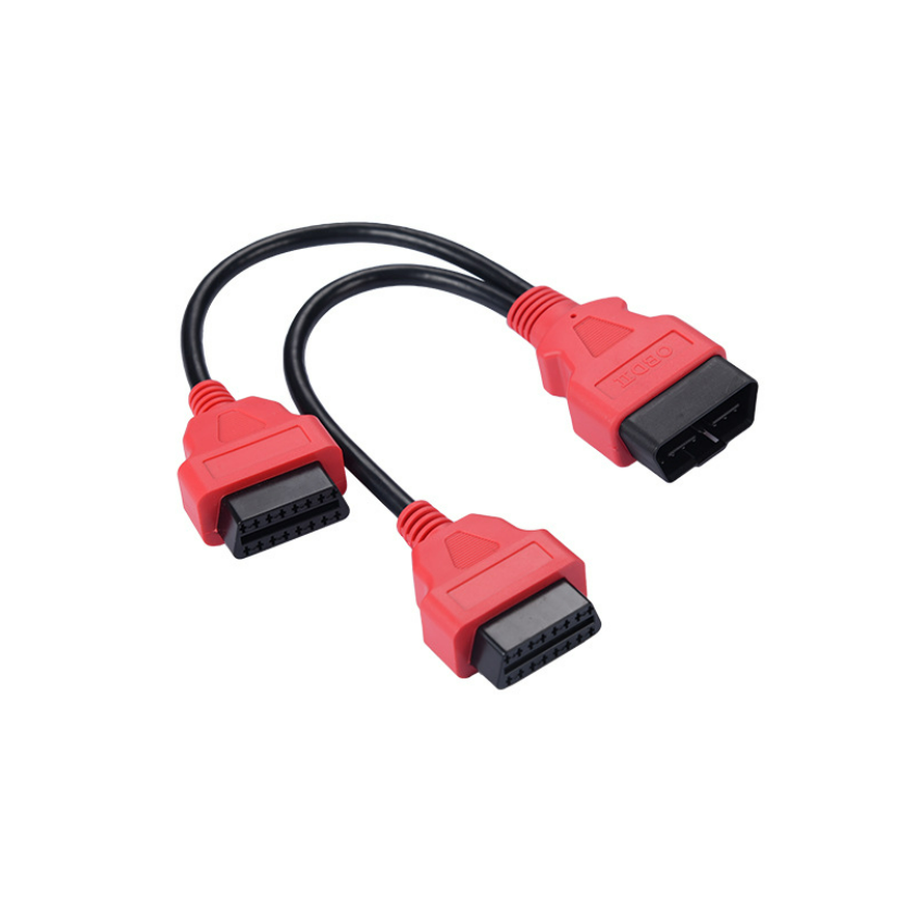 Wholesale design of OBD2 one to two automotive diagnostic equipment car plug extension connector cable