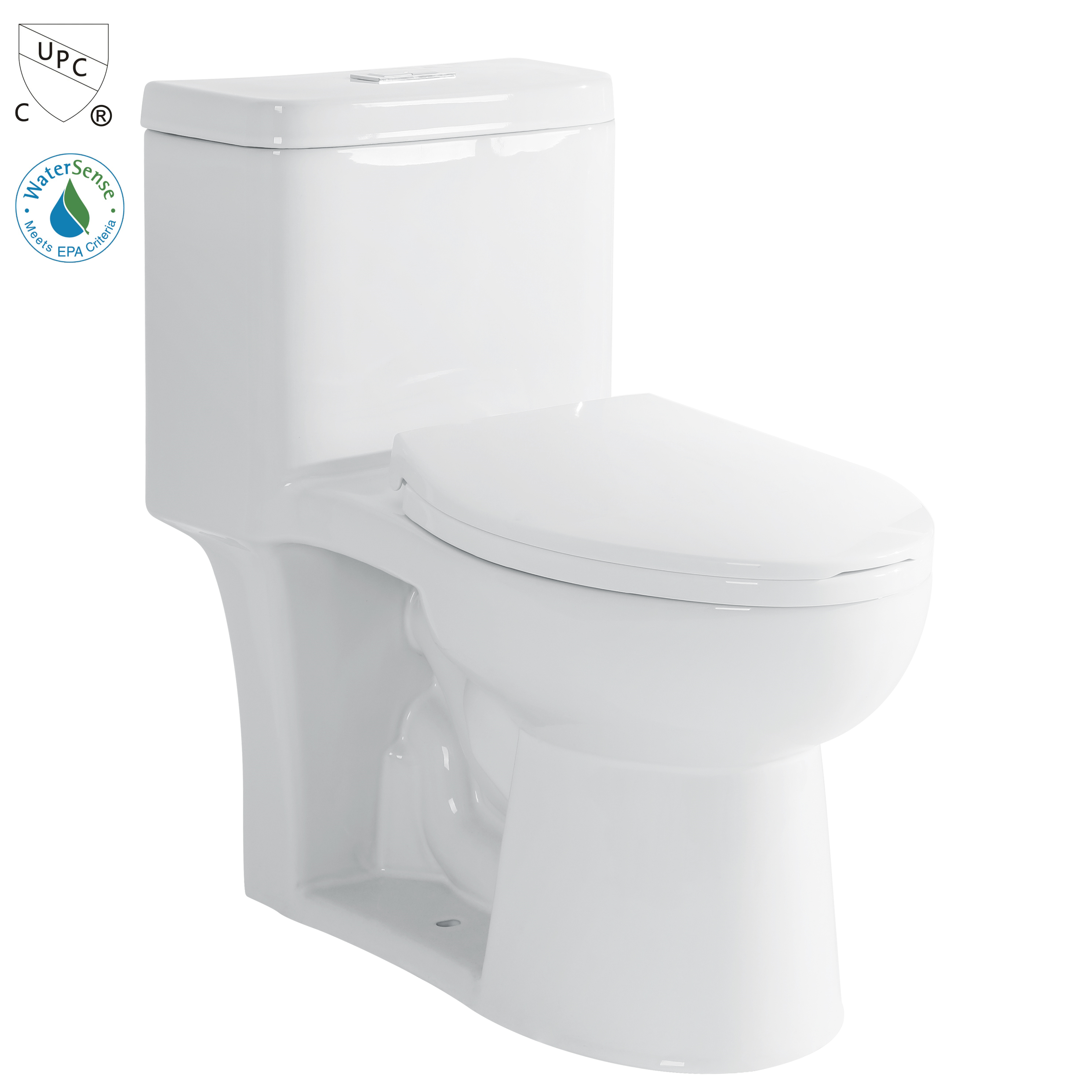 Cupc certification western modern style wc sanitary ware bathroom toilet bowl ceramic one piece closestool toilet