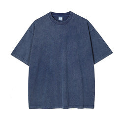 High Quality 100 Cotton Acid Wash 250Gsm Heavyweight Vintage Men T Shirt Custom Blank Vintage T Shirt