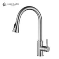 Stainless steel water mixer taps black faucet sink tap kitchen faucets with pull out spray