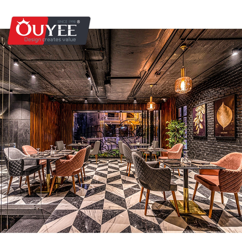 China Style Retro Restaurant Furniture Coffee Shop Decor Design Cafe Chairs Coffee Table Modern Coffee Shop Furniture Cafe