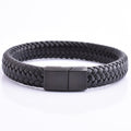wholesale luxury mens magnetic clasp men jewelry bracelet real leather bracelet
