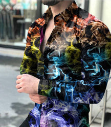 Fashion Custom Men Tee Dress Shirts Casual Clothes Long Sleeve Printing Shirts For Mens