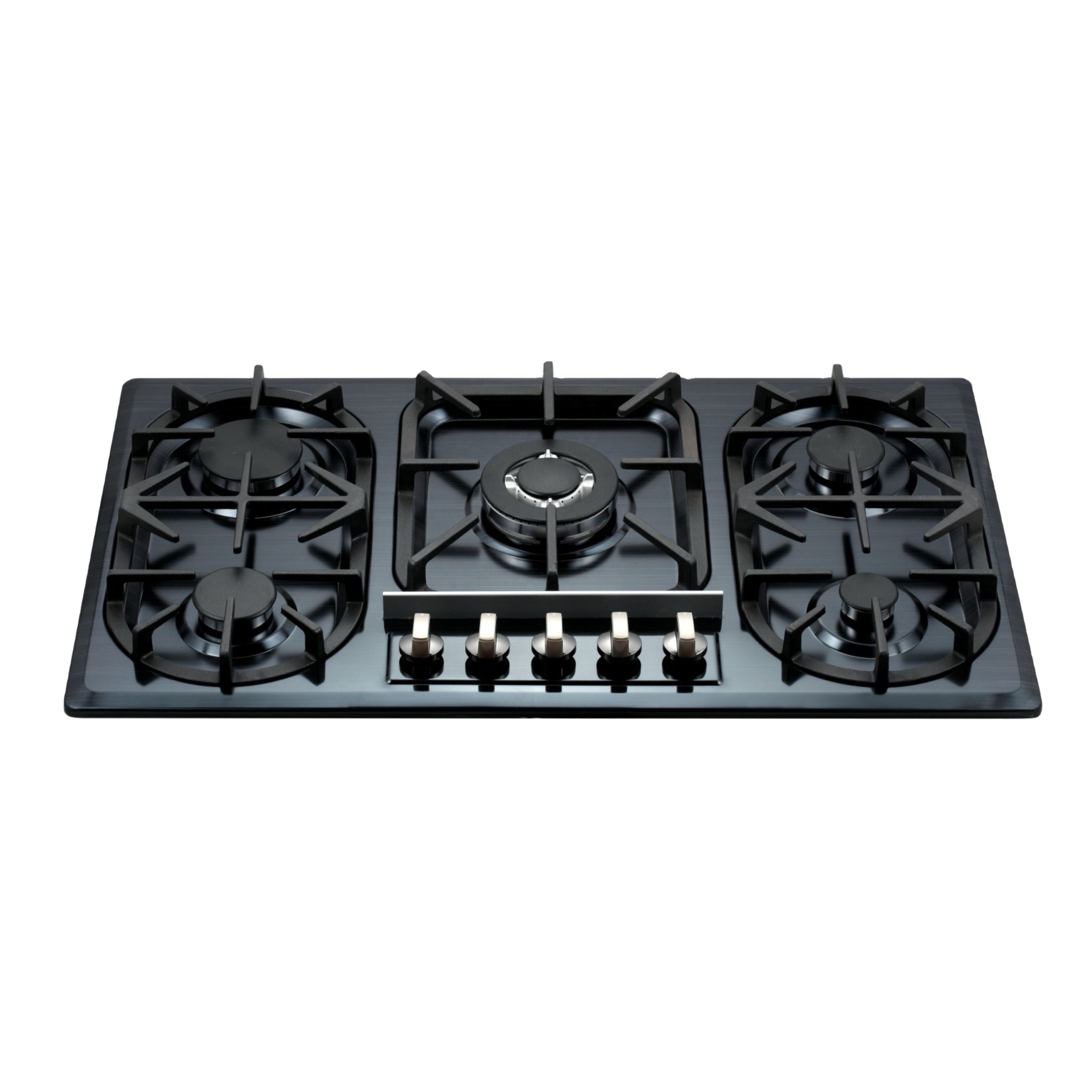 Kitchen appliance tempered glass built in gas stove price with 5 burner