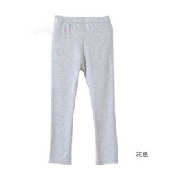 M1708 Fashion Candy Color Cropped trousers Girls Skinny Pants Soft Elastic Modal Cotton Kids Girl Leggings Pants