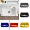 Luxury rectangular farmhouse single bowl fireclay sink white ceram kitchen sink wholesale