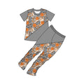 Custom Toddler Boy Halloween Clothes Kids Boy Stacked Jogger Pants Patchwork T-shirt Shorts Clothing Set