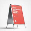 Business Promotional Marketing Board Signs Aluminum Double Side A Frame Poster Display Stand for newly opened Shop Mall Store