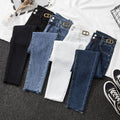 high quality used black white outfit two piece jean sets ladies plus size for fat usa 2xl--8xl sizes high waist jeans for women