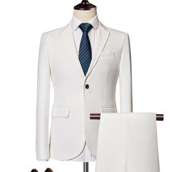 Men's casual suit Male groom coat men's suit men's suit three - piece setMen's evening dress