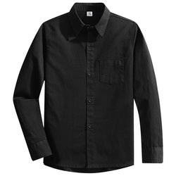 Custom Kids Formal Wedding Party White Button-Down Shirts Cotton Long Sleeve Dress School Uniform Shirt For Boys