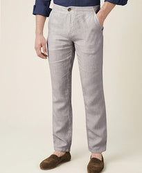 2023 Fashion Summer Blank Simple Straight Men Long Pants High Quality Custom White Linen Casual Trousers For Men