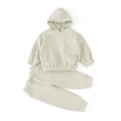 Wholesale Kids Boys 2 Piece Fleece Sweatshirt Girls Sweatsuit hoodies set Children Tracksuit Jogger Set