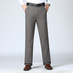 Mens Suit Pants Slim Fit Stretch Cotton Twill Work Trousers Grey Skinny Slacks Business Attire Formal Wear Chino Pants