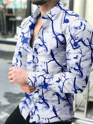 Fashion Custom Men Tee Dress Shirts Casual Clothes Long Sleeve Printing Shirts For Mens