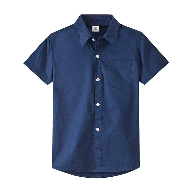 Custom Kids Boys Button Down Shirts White Wedding Party School Uniform Formal Shirt 100% Cotton Solid Boys Dress Shirts