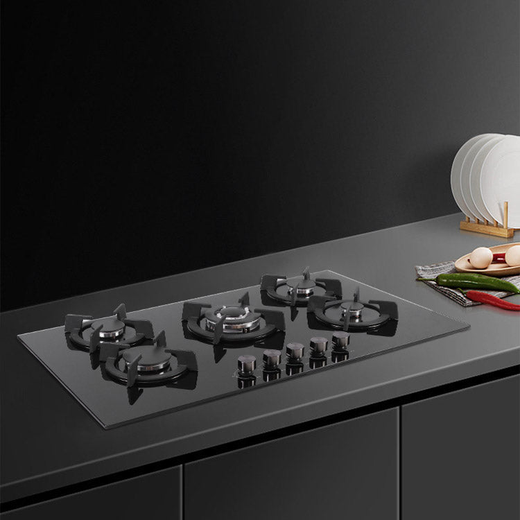 Home Appliance Kitchen Gas Cooker Glass 5 Burner Built In Hob Gas Burner Stove