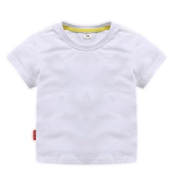 JL0517A Wholesale High Quality Boys T-Shirts 100%Cotton Plain T Shirt Kids Custom LOGO White  T Shirts For Children