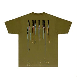 Amiry NEW Mens Womens Designer T shirts Printed Fashion man T-shirt Top Quality Cotton Casual Tees Short Sleeve Luxury Hip Hop