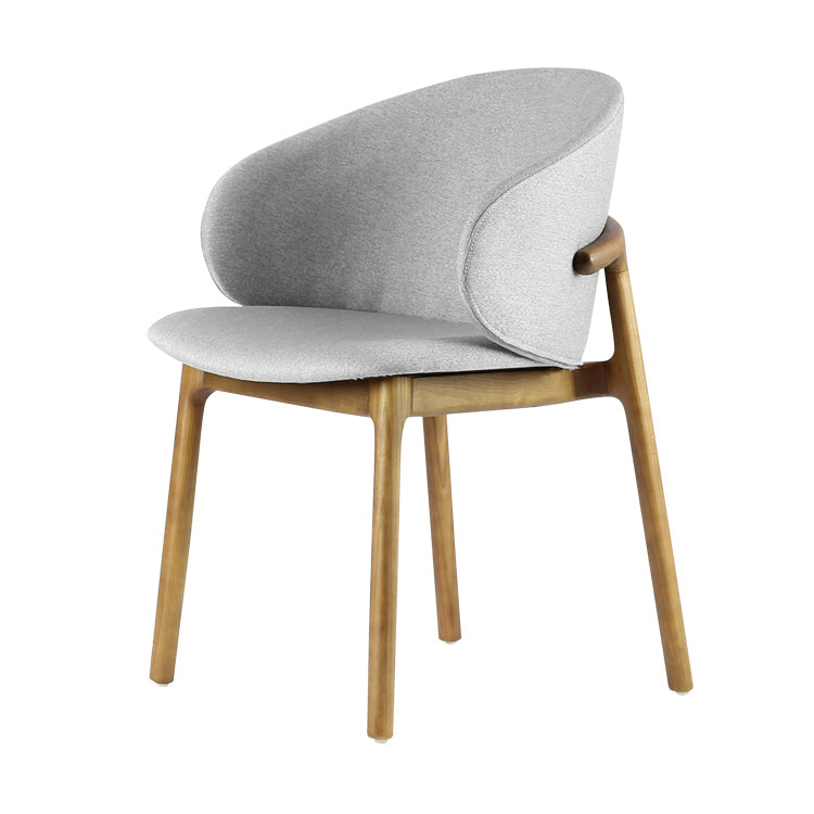 Nordic Home Solid Wood Chairs Hotel Coffee Shop Restaurant Backrest Leather Lounge Chair Wood Chair